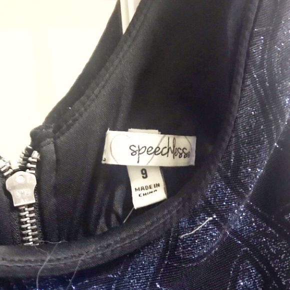 SALE🖤 Sparkling Blue Cocktail Dress - Picture 3 of 3